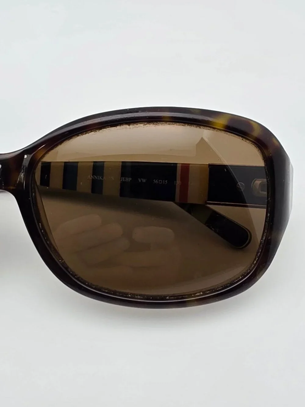 Kate Spade Annika Tortoise on Stripe Frame Polarized Brown Lens Sunglasses 56mm